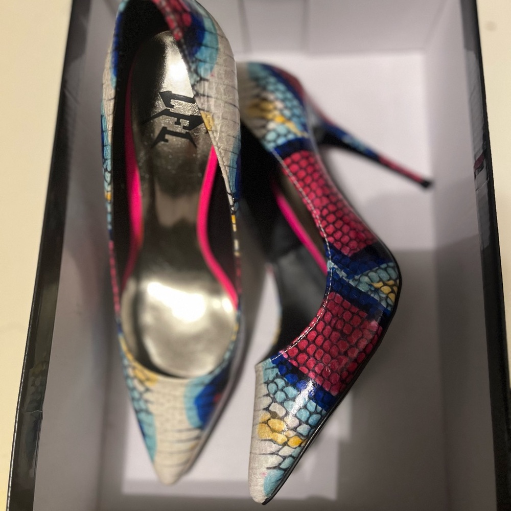 LFL by Lust for Life Pink and Blue Stiletto Heels